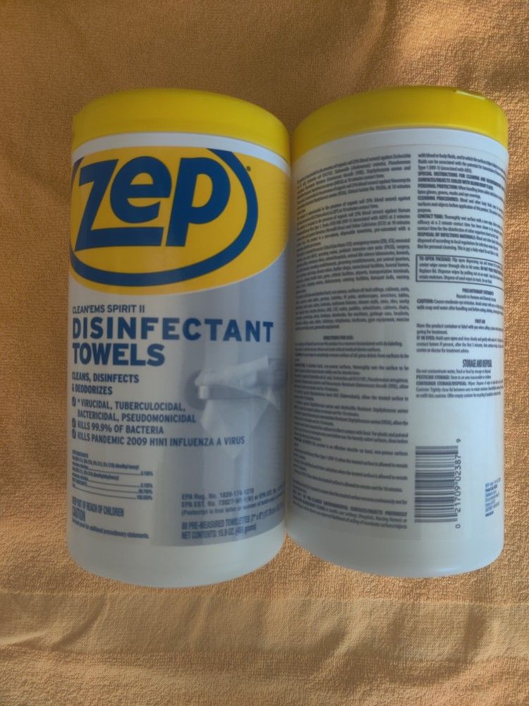 NEW Zep Disinfectant Towels