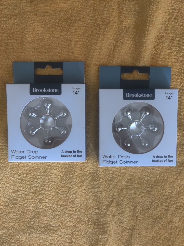Brookstone Water Drop Fidget Spinner - NEW