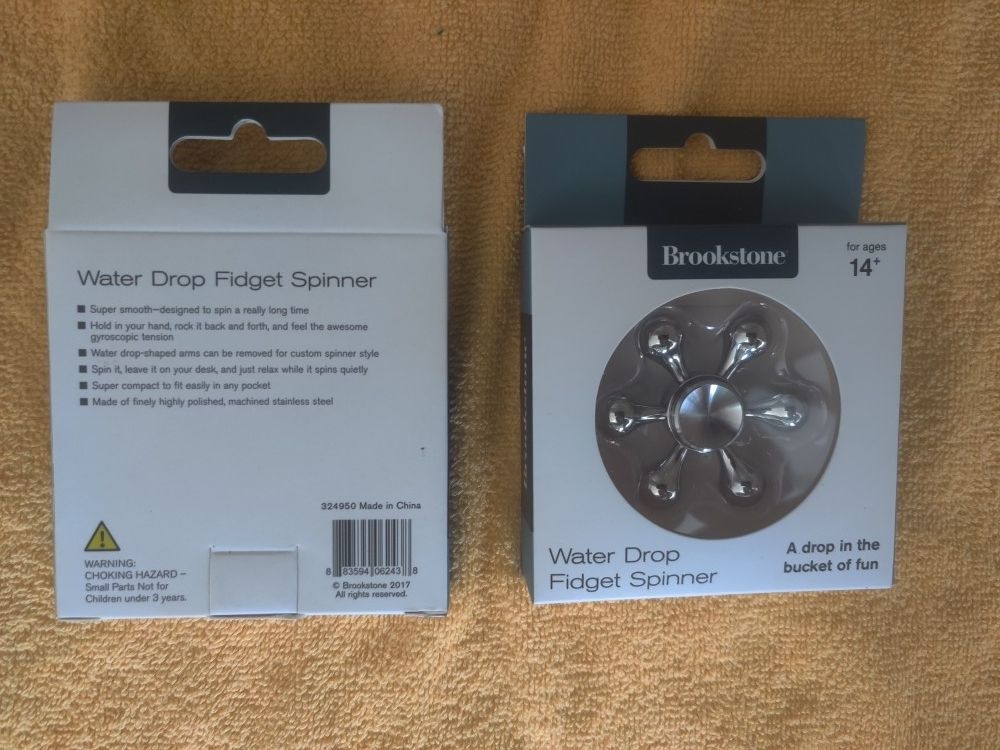 Brookstone Water Drop Fidget Spinner - NEW - photo 2