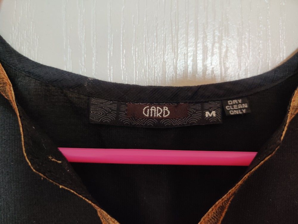 Stylish Black & Gold Tunic Top by GARB - Size M - photo 2