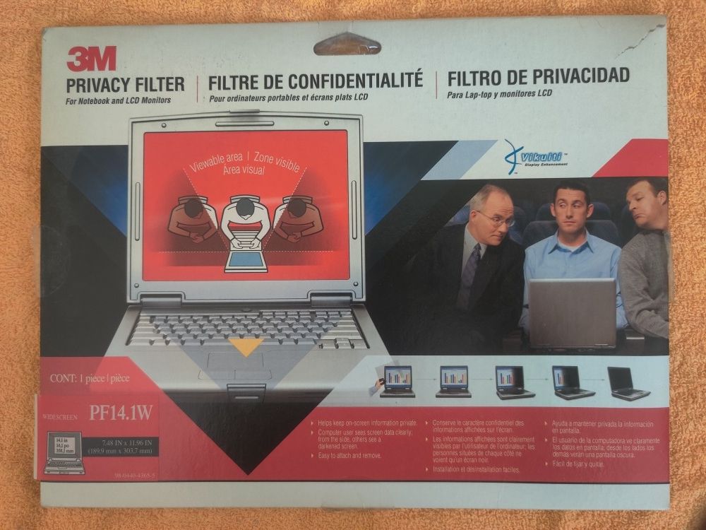 3M Privacy Filter for 14.1" Widescreen Laptops (PF14.1W)