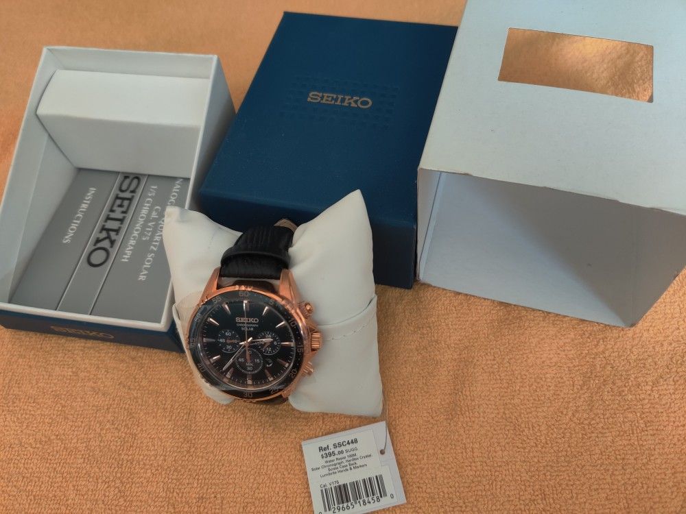Seiko Solar Chronograph Men's Watch (Ref. SSC448) - NEW - photo 3