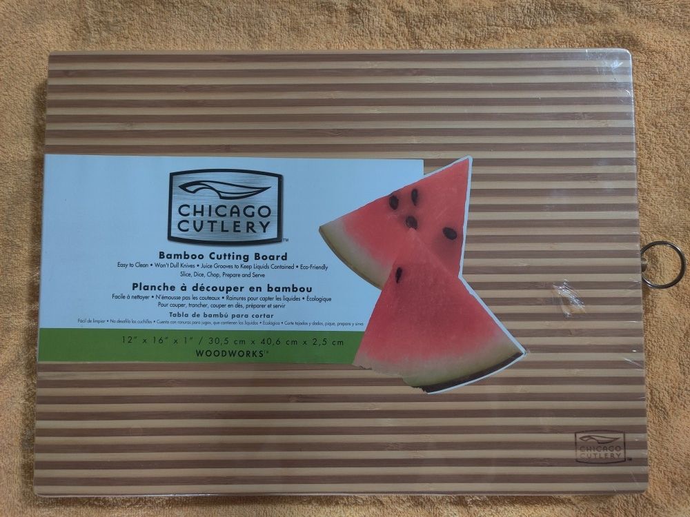 Professional Chef Chicago Cutlery Bamboo Cutting Board