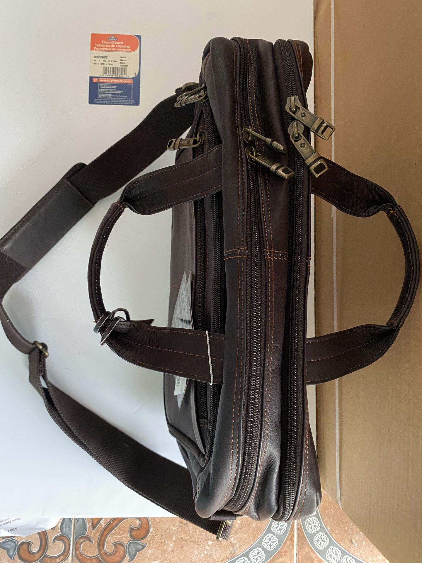 Samsonite Durham Leather Laptop Briefcase/Crossbody Bag - photo 3