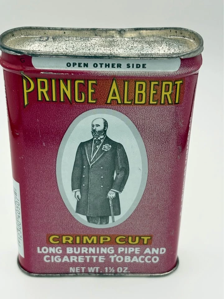 Vintage Prince Albert Tobacco Tin Crimp Cut Red Pocket Can - photo 2