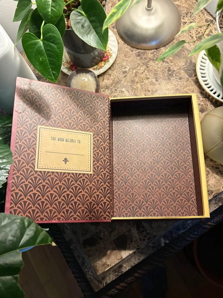 Hidden Book Storage Box – Coffee Table Organizer (Art Deco Style - photo 2