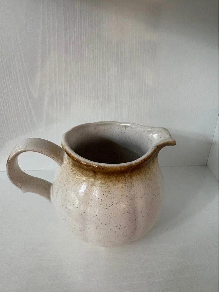 Vintage Provincial Japan Stoneware Creamer Rustic Speckled Glaze - photo 2