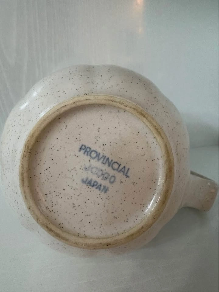 Vintage Provincial Japan Stoneware Creamer Rustic Speckled Glaze - photo 3