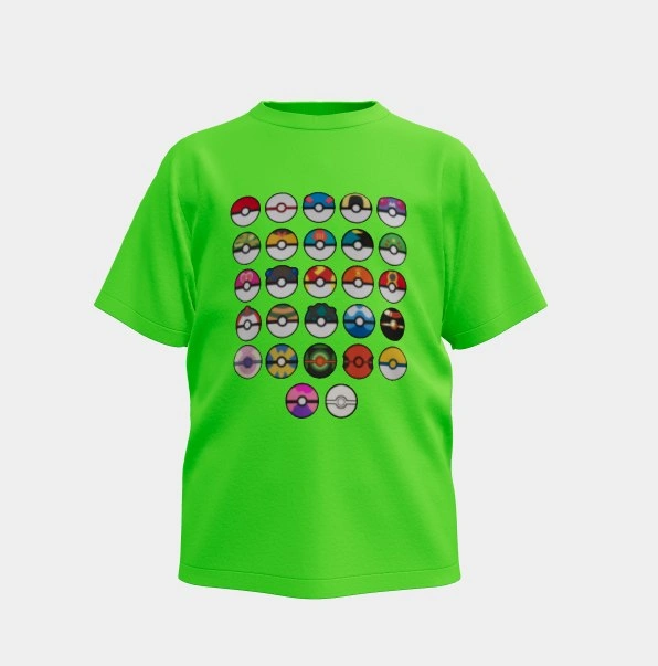 2 sided Kids Pokémon Poké Ball Graphic Tee - Trainer Gear Shirt - photo 3