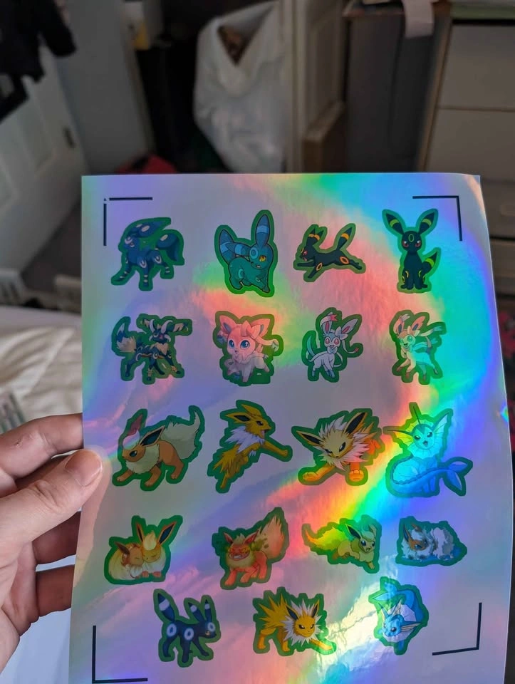 Eevee Evolution Pokemon Waterproof Sticker Sheets - photo 4