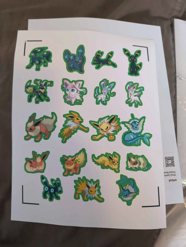 Eevee Evolution Pokemon Waterproof Sticker Sheets - photo 5