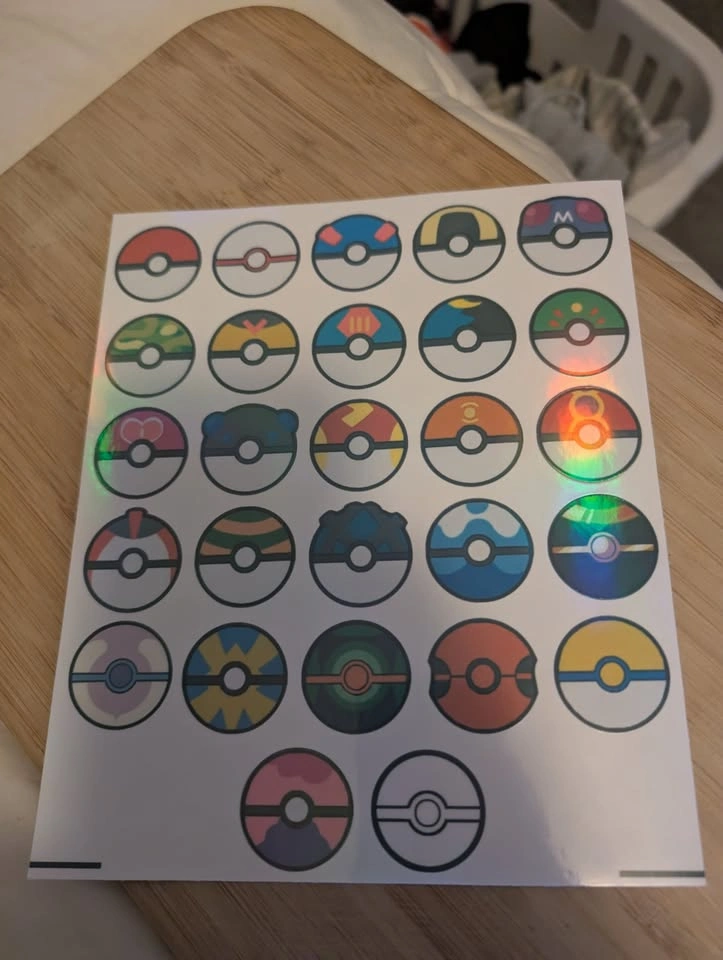 Poké Ball Decal Sheet - 27 Variety Vinyl Pack - photo 3
