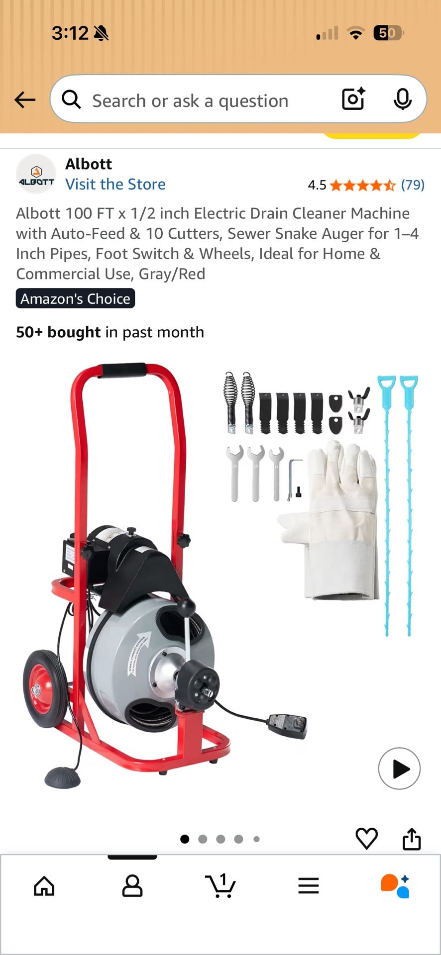 ELECTRIC DRAIN CLEANER - BRAND NEW