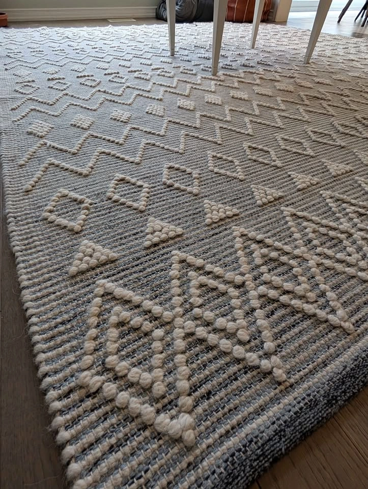 Handcrafted Geometric Design Living Room Rug - 8x10ft - photo 2