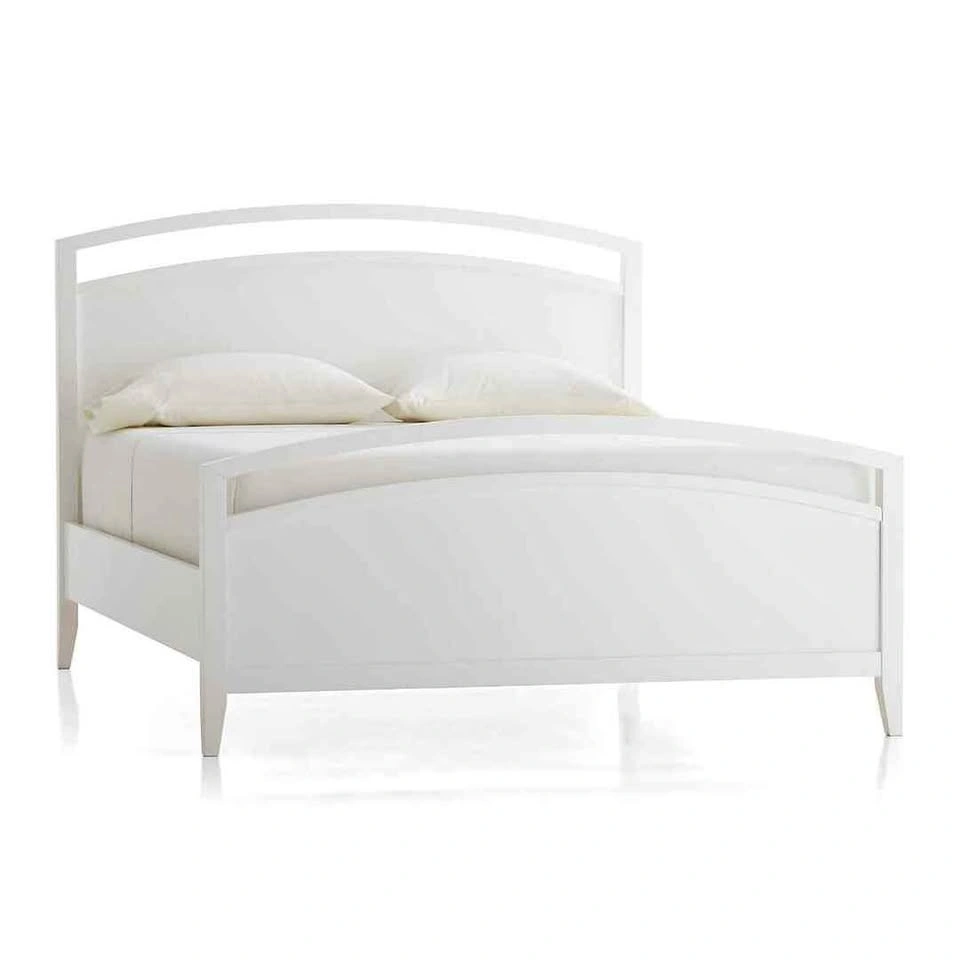 Crate and Barrel Arch White King Bed Frame