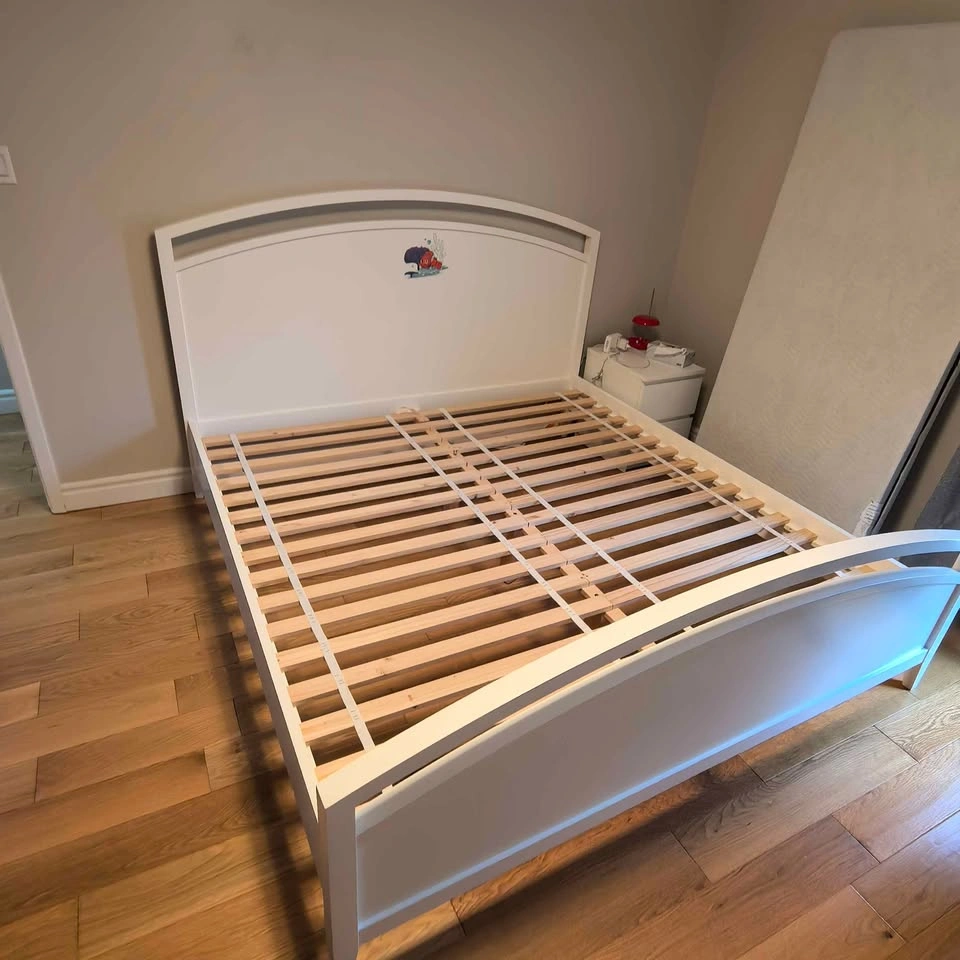 Crate and Barrel Arch White King Bed Frame - photo 4
