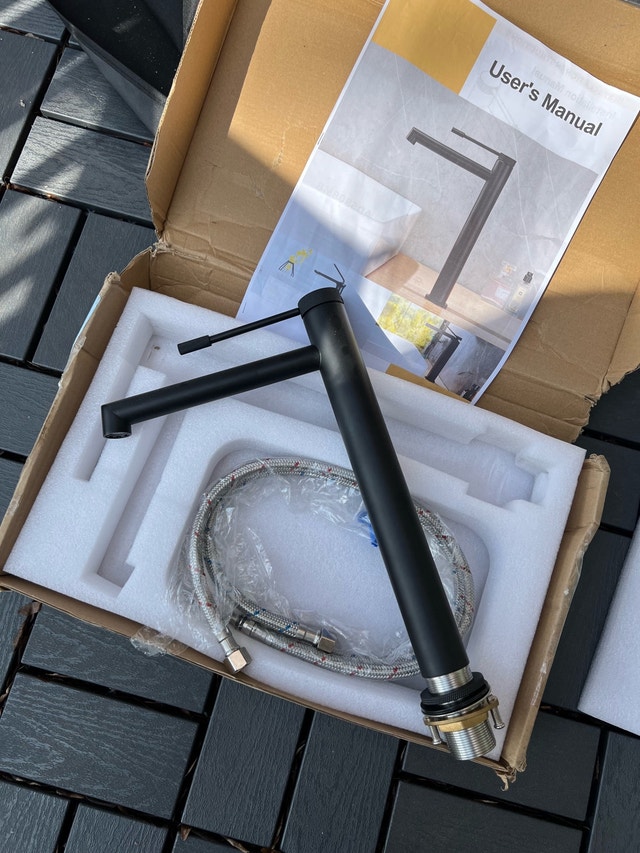 New ITO Misty Single Hole Bathroom Faucet - Matte Black