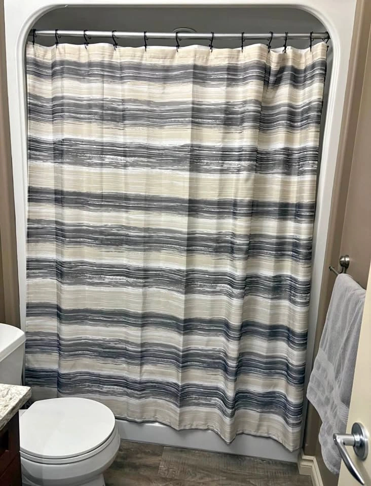 Fabric shower curtain