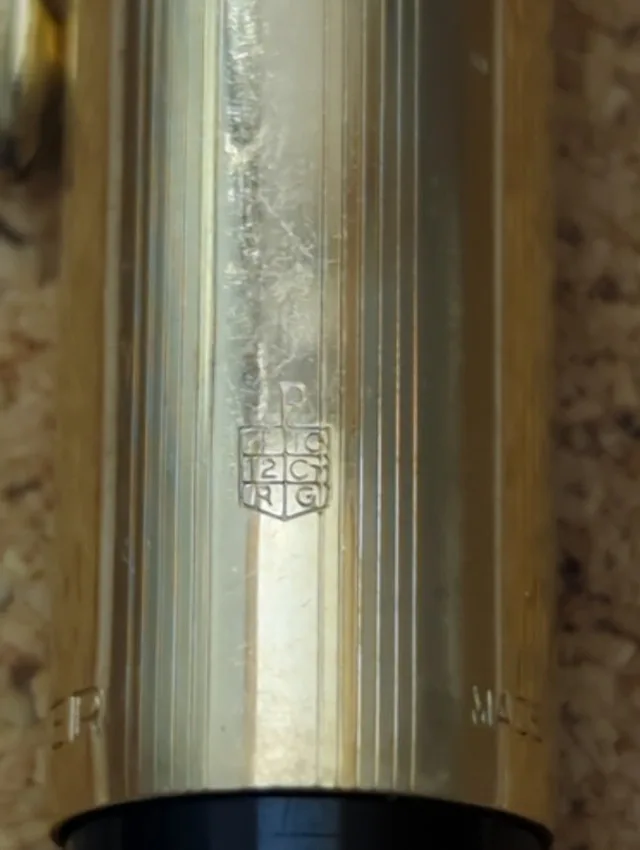 Vintage Parker 61 rolled gold cap fountain pen image indicator(2)