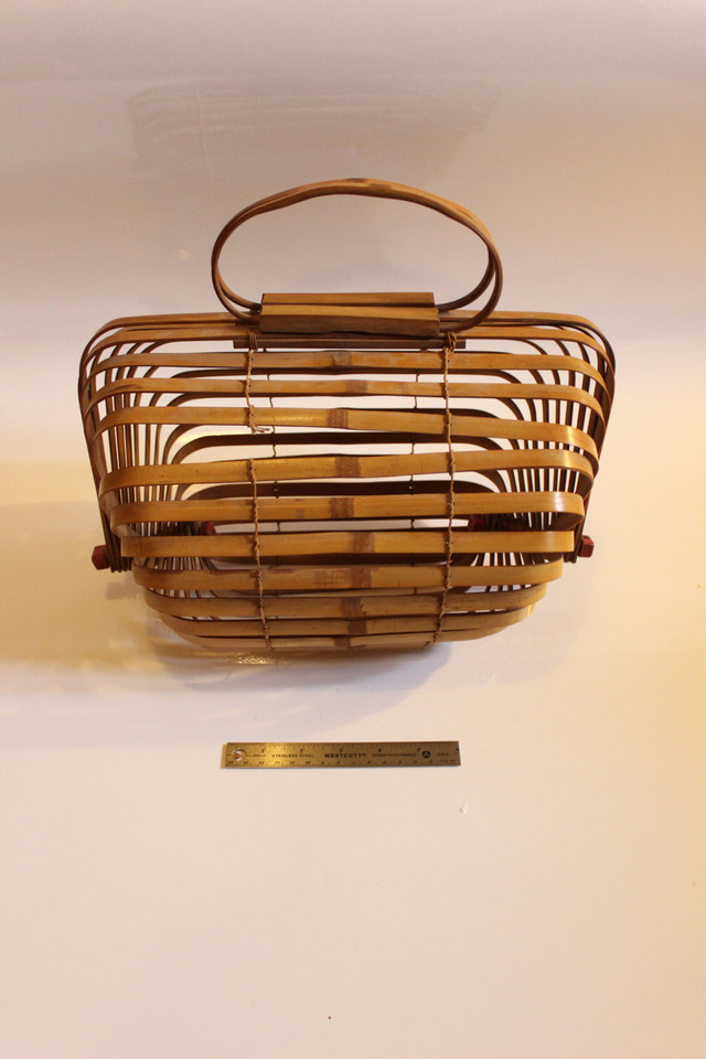 Vintage Japanese Bamboo Folding Purse - photo 2
