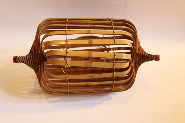 Vintage Japanese Bamboo Folding Purse - photo 3