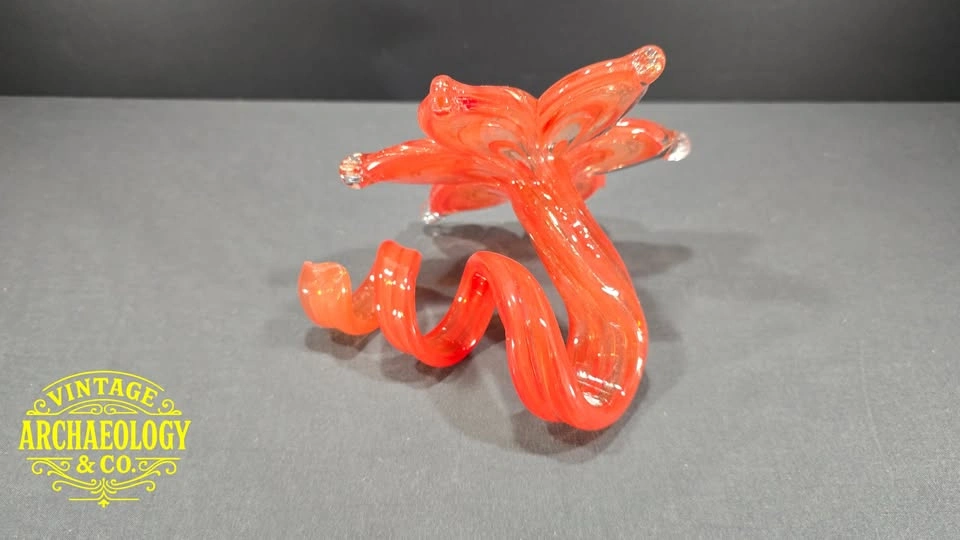 Hand-Blown Art Glass Flower Sculpture (Murano Style) - photo 4