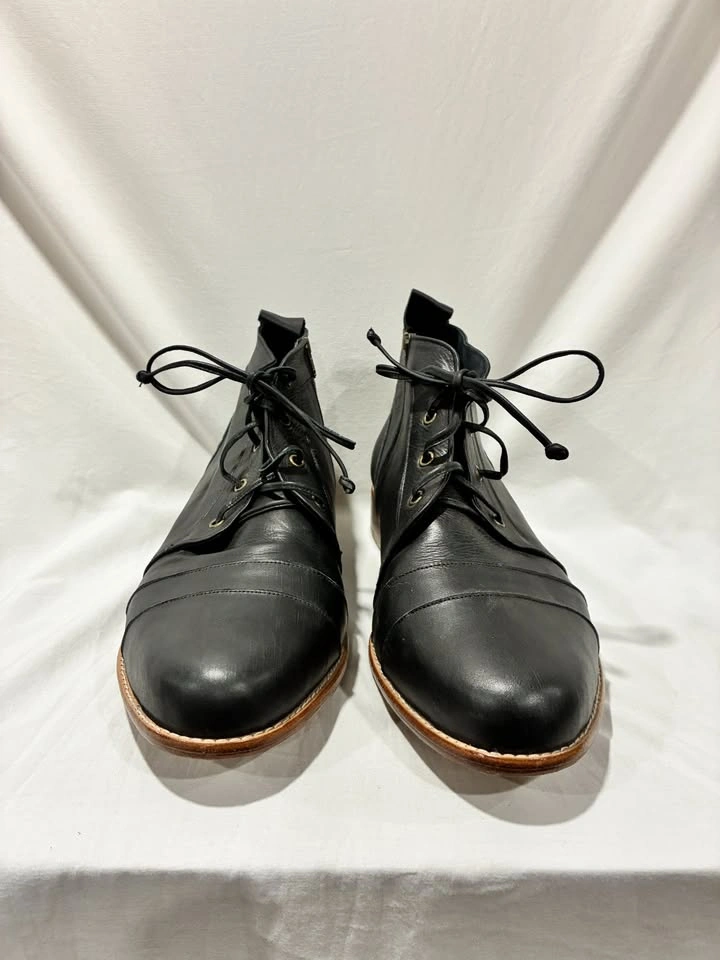Bali Elf Passage Lace Up Boots Black Women's 13 Leather - photo 3