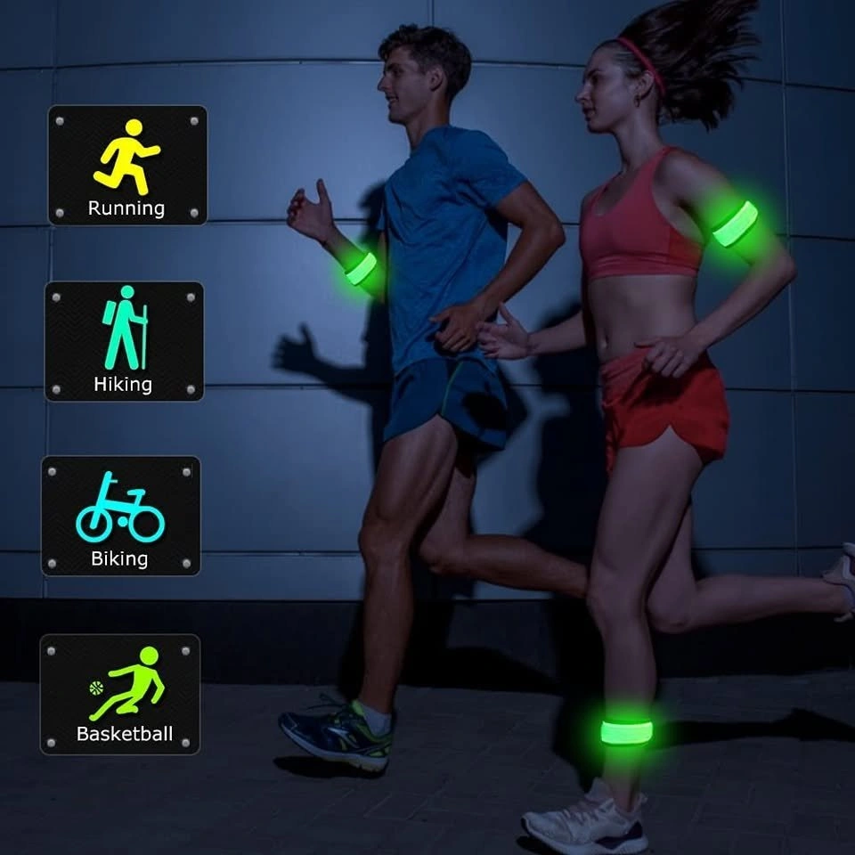 Set of 2 LED Light-up Snap Bracelet Glow Bands - photo 4