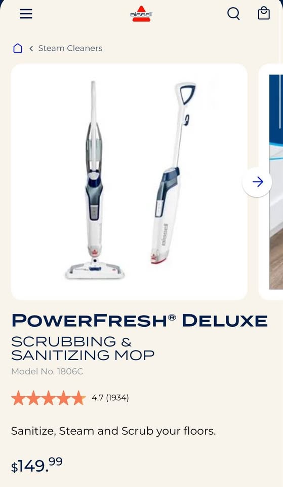 MOVE OUT SALE Bissell PowerFresh Deluxe Steam Mop - photo 4