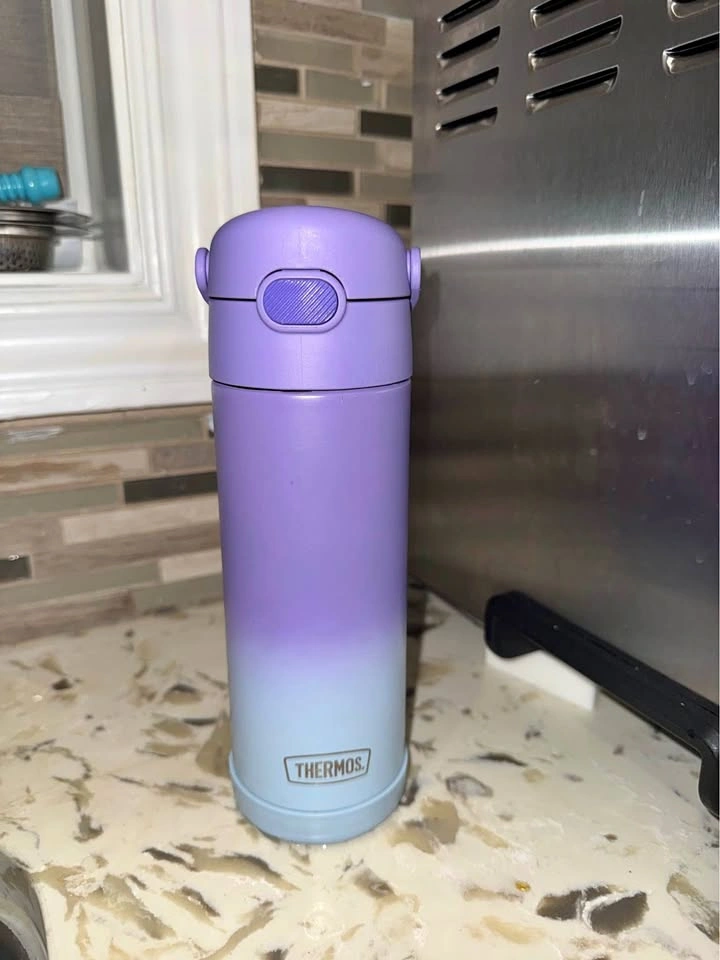 Thermos Kids Stainless Steel Funtainer Water Bottle, 470 ml, Pur