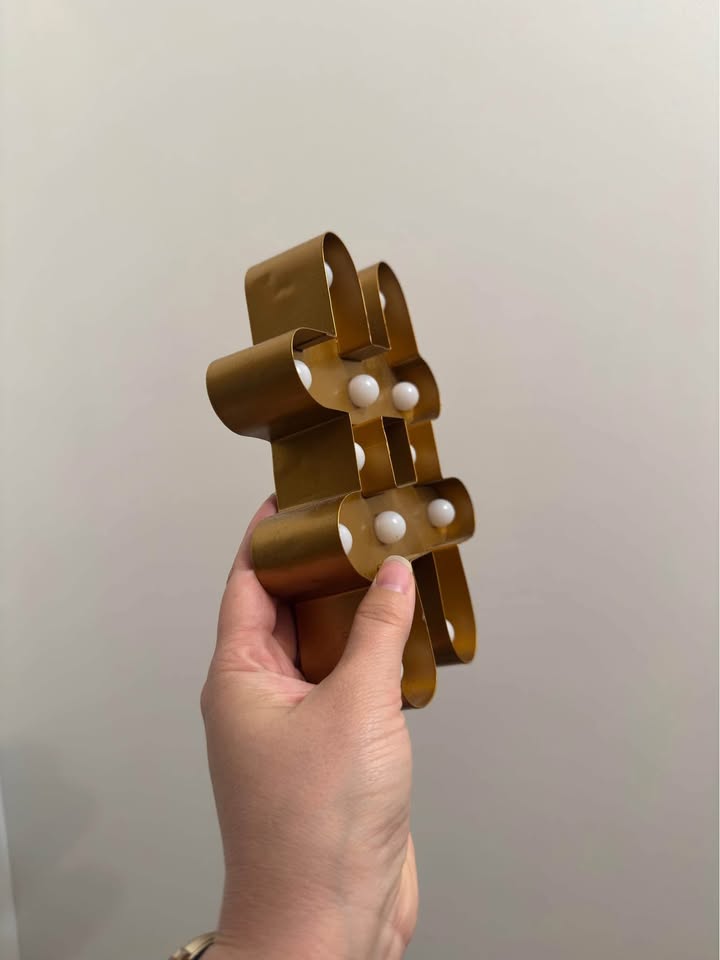 Gold hashtag lamp - photo 2