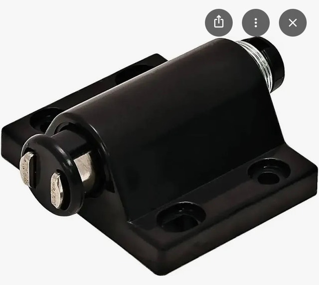 Hafele 245.60.400 Black Magnetic Push Latches (New)