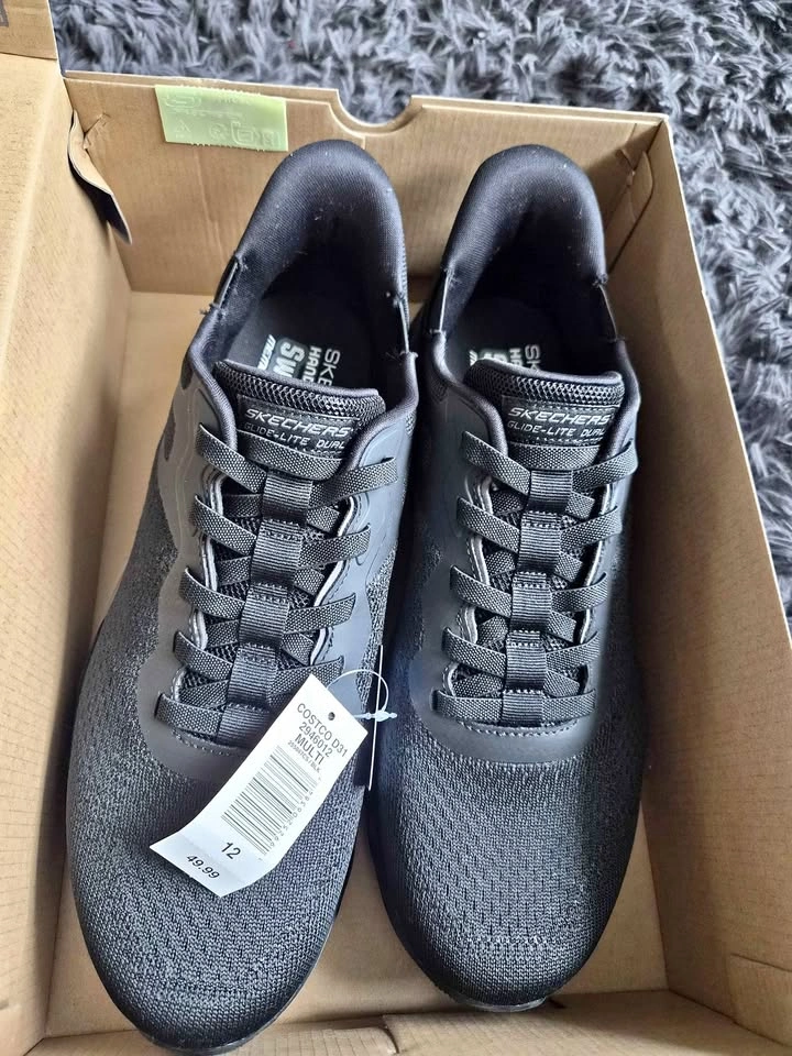 Skechers Hands Free Swift Fit Shoes Black Size 12 New