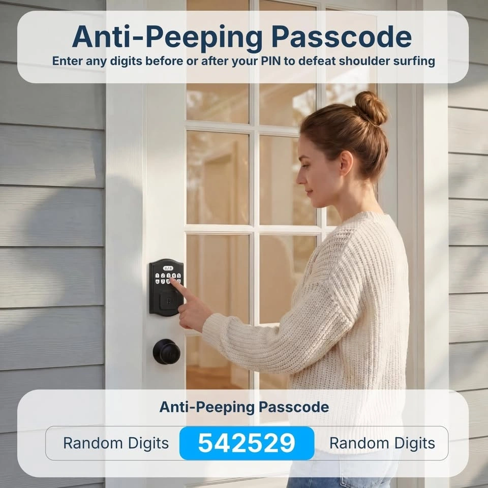 RUIKANG POWER Smart Keyless Door Lock w/ Digital Keypad USB-C - photo 5