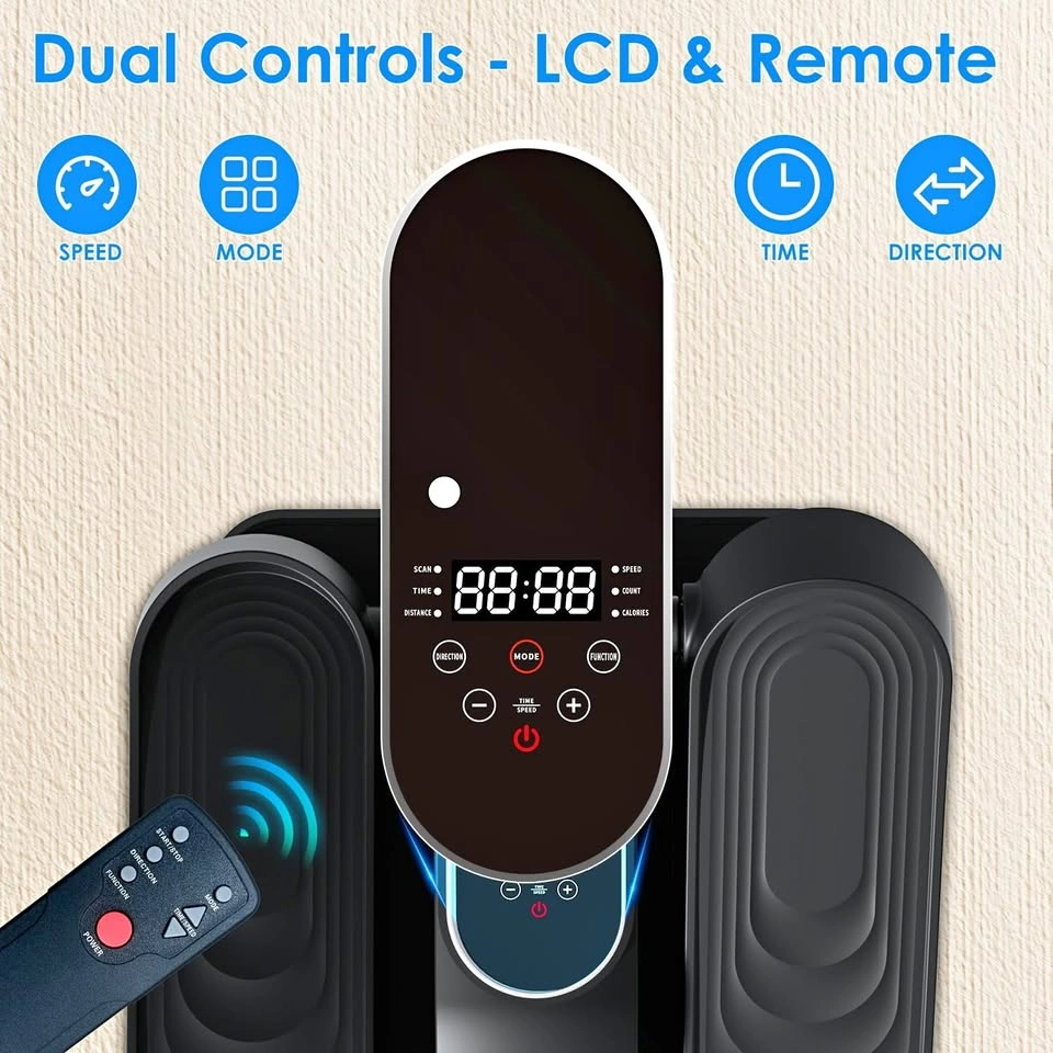 Mini Elliptical Stepper Under Desk w/ Remote Control LCD Display