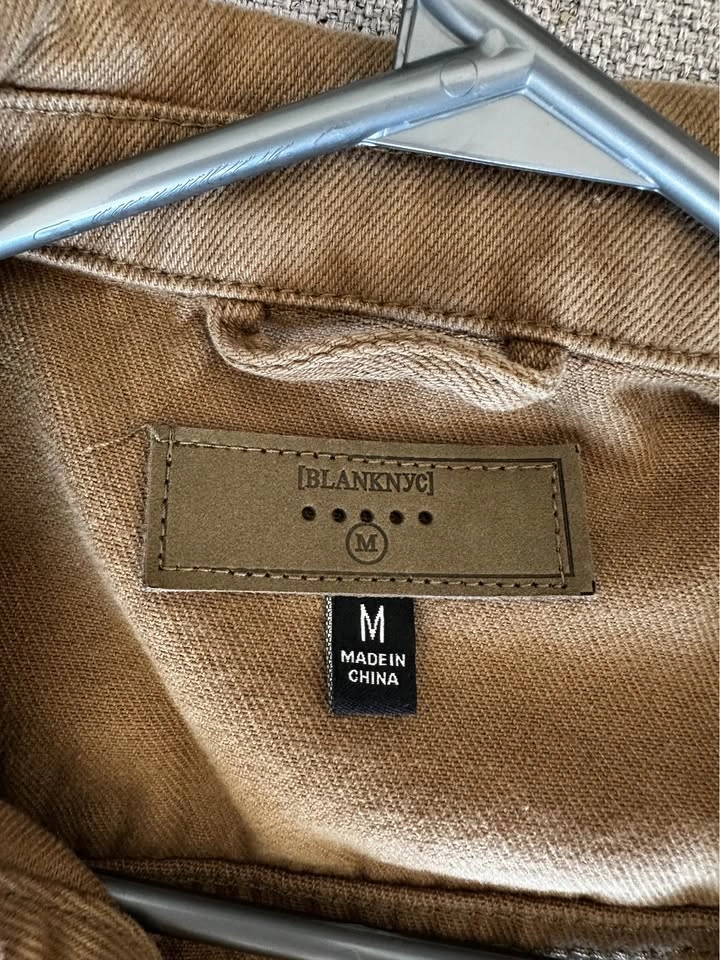 BlankNYC Women's Khaki Puff Sleeve Denim Jacket - photo 3