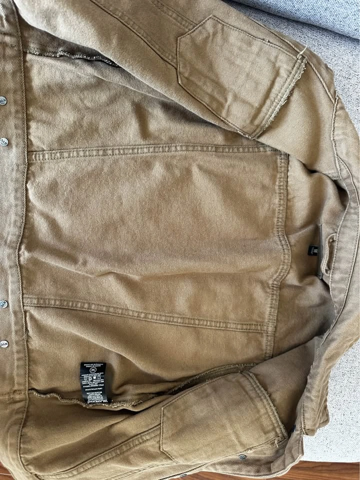BlankNYC Women's Khaki Puff Sleeve Denim Jacket - photo 4