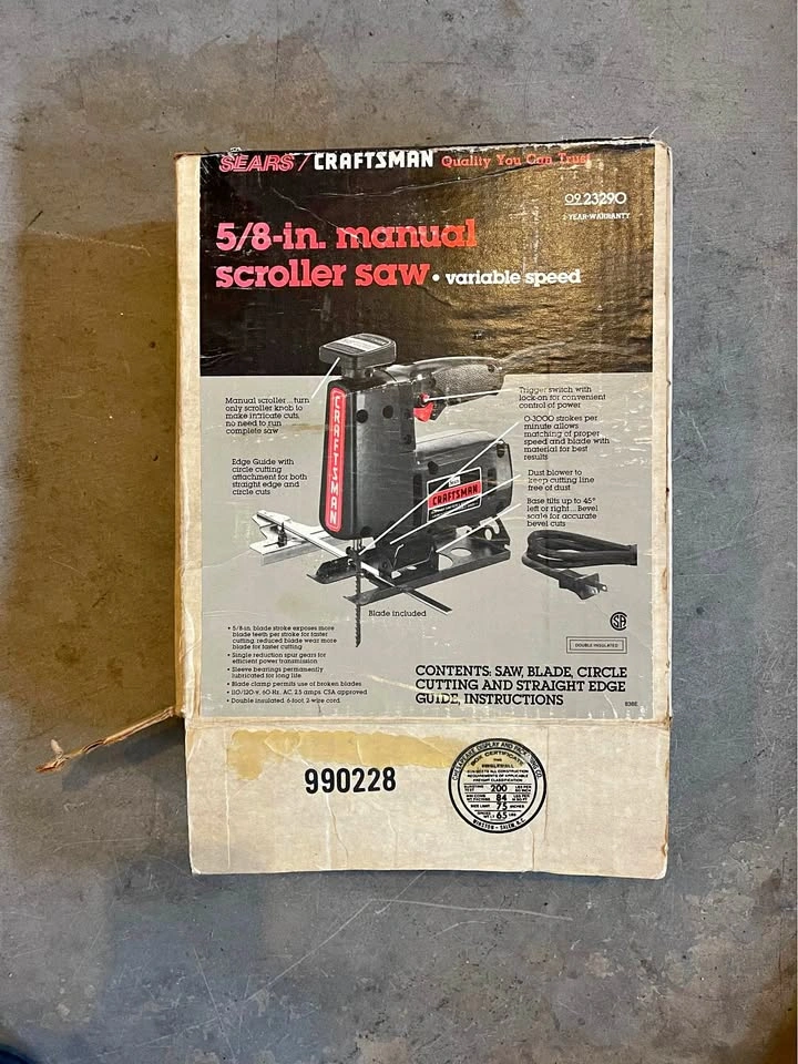 5/8 inch Manual Scroller Saw