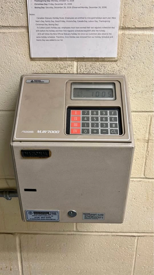 Acroprint MJR7000 Electronic Time Clock