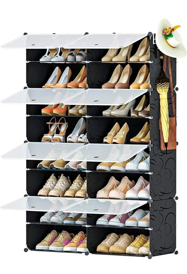 8 Tier Shoe Racks for Entryway, 32 Pair