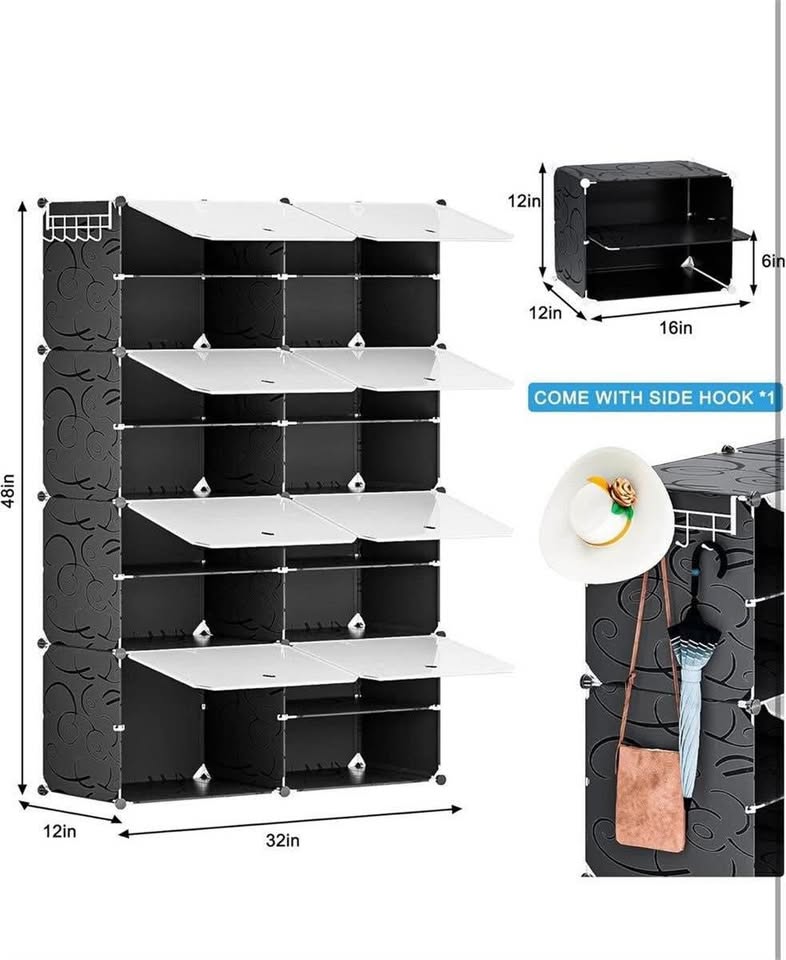 8 Tier Shoe Racks for Entryway, 32 Pair - photo 3