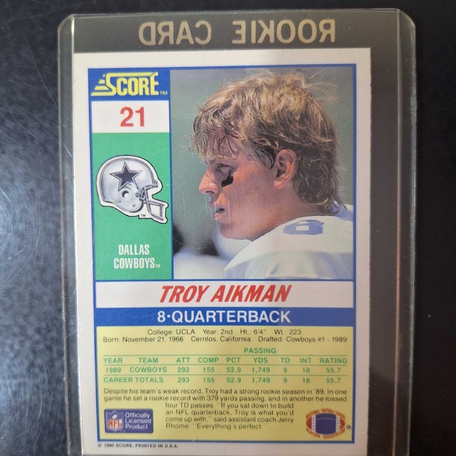 NFL - Troy Aikman #8 Card Lot - photo 5