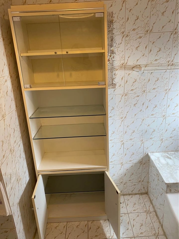 Storage Cabinet - Glass Shelves - Slim Design - photo 2