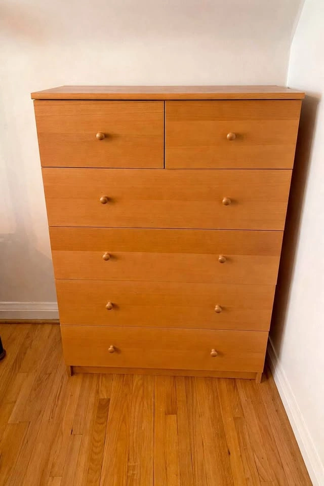 Tall 5-Drawer IKEA Dresser – Light Wood