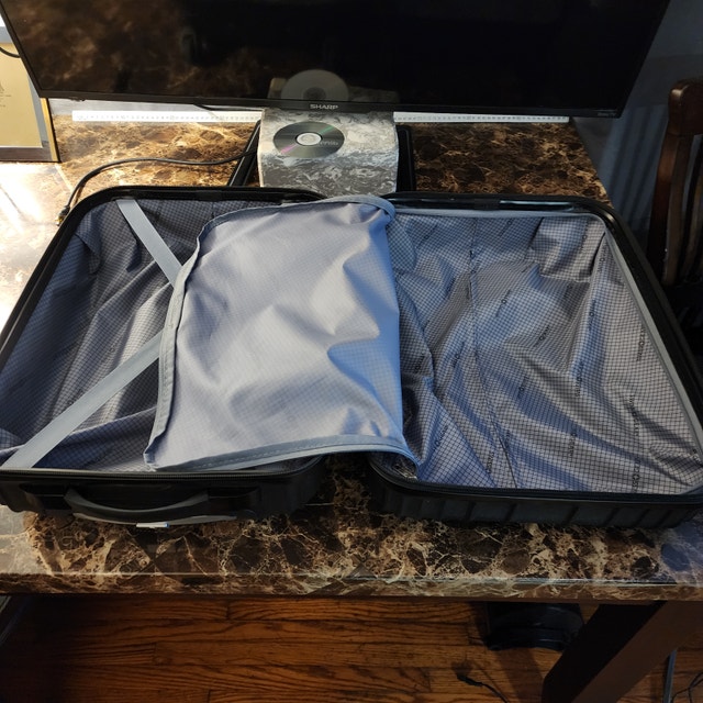 Black Rolling Hard Shell Travel Suitcase - photo 2