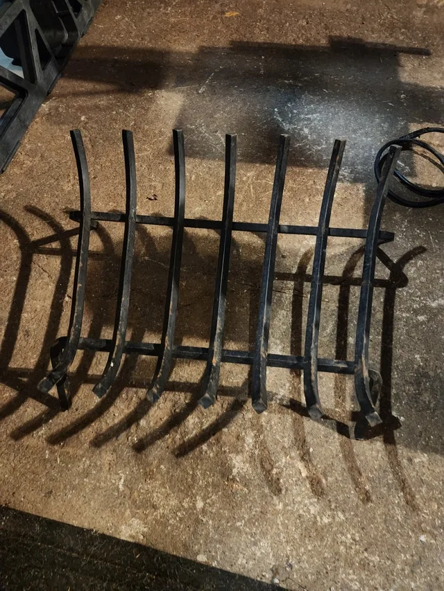 Fire Grate Rod Iron Holder Fireplace Metal - photo 2