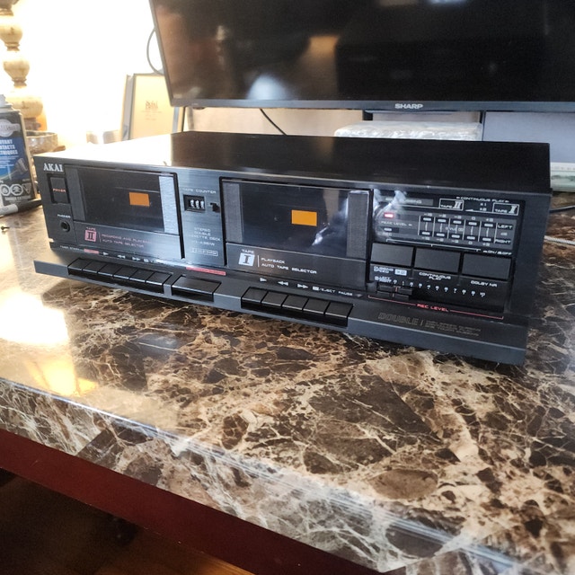 Serviced AKAI Dual Cassette Deck – New Belts – Made in Japan – - photo 3