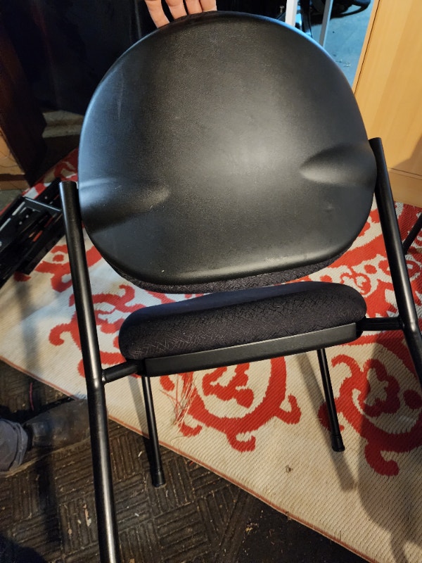 3 office chairs Black waiting room sturdy - photo 5