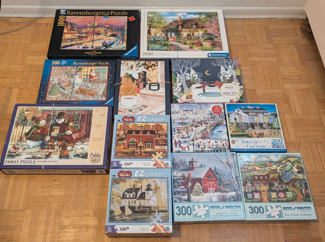 Lot of 12 Jigsaw Puzzles