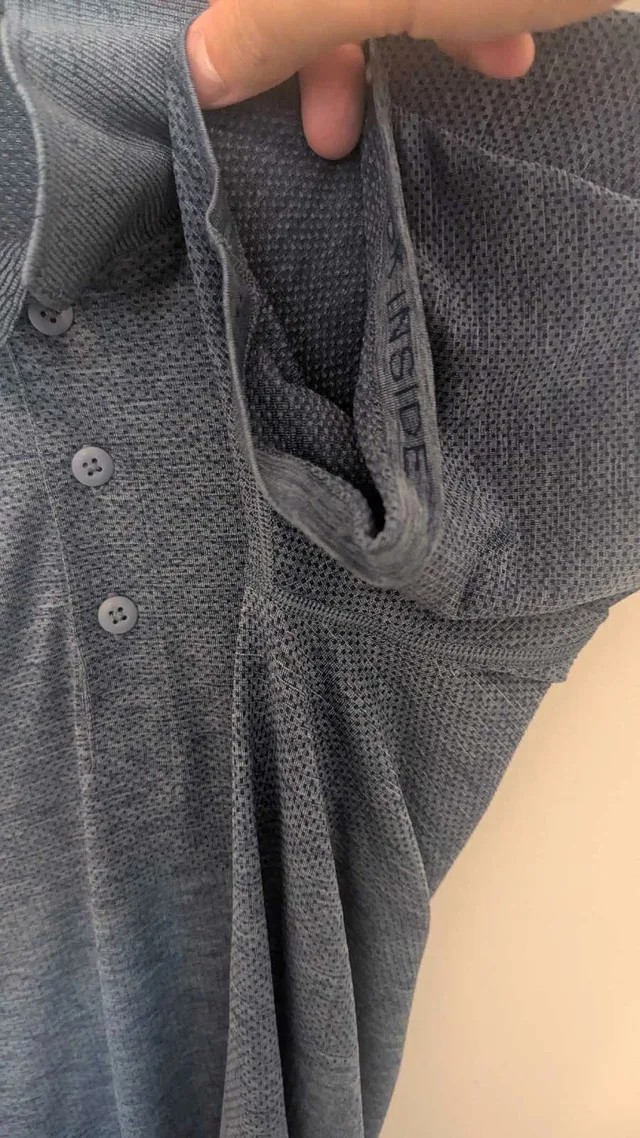 Men's Lululemon M Blue Tech Golf Polo image indicator(9)